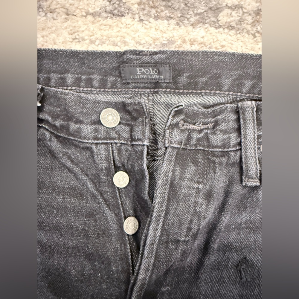 Ralph Lauren Charcoal Slim Straight Jeans - Picture 2 of 5